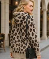 Comprar casaco moletom feminino de tricot com capuz quentinho e estiloso para dias frios com conforto e elegância ANELLIMN